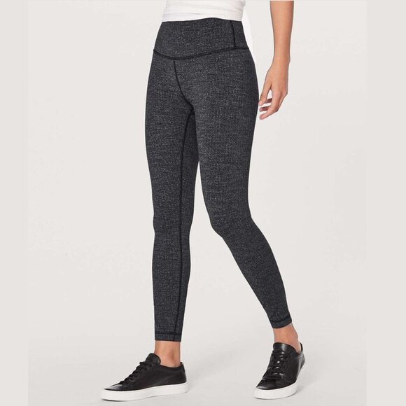 Lululemon Wunder Under Hi-Rise 7/8 Tight 25" Luon Black Heather 8 - Picture 1 of 6